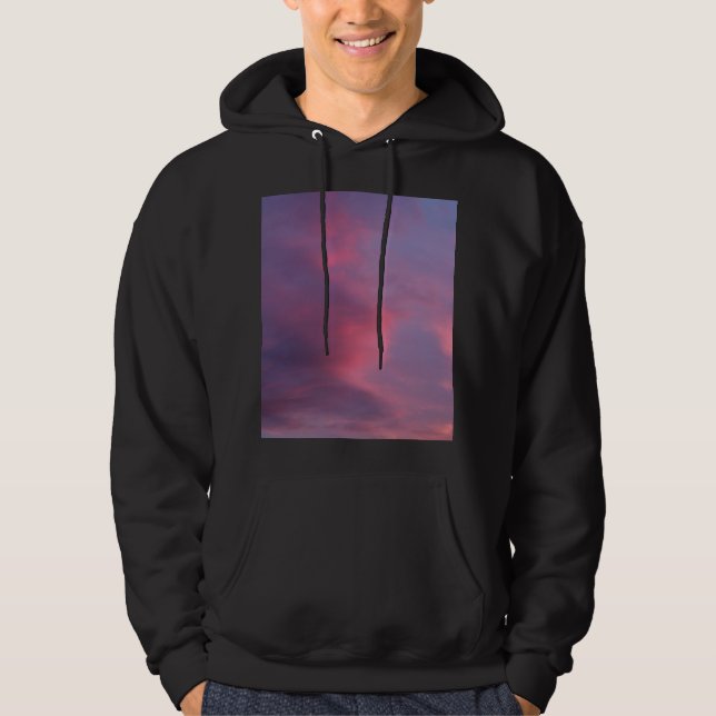 Veste À Capuche Nuages roses bleus (Devant)