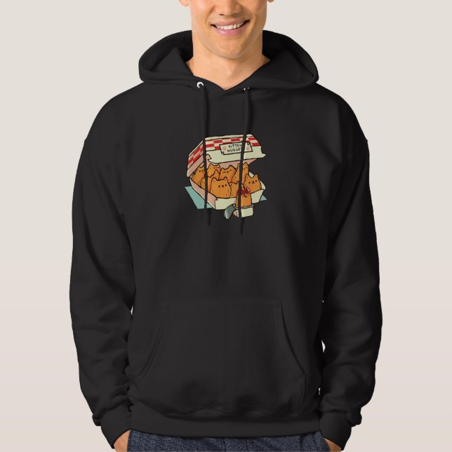 Veste À Capuche Nuggets de chaton Mignons Nourriture rapide Forme  (Devant)
