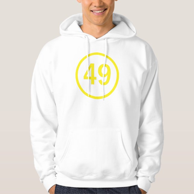 Veste À Capuche numéro, 49, dans un cercle (Devant)