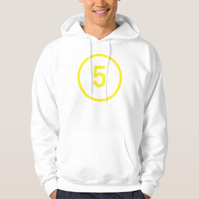 Veste À Capuche numéro 5 dans un cercle (Devant)