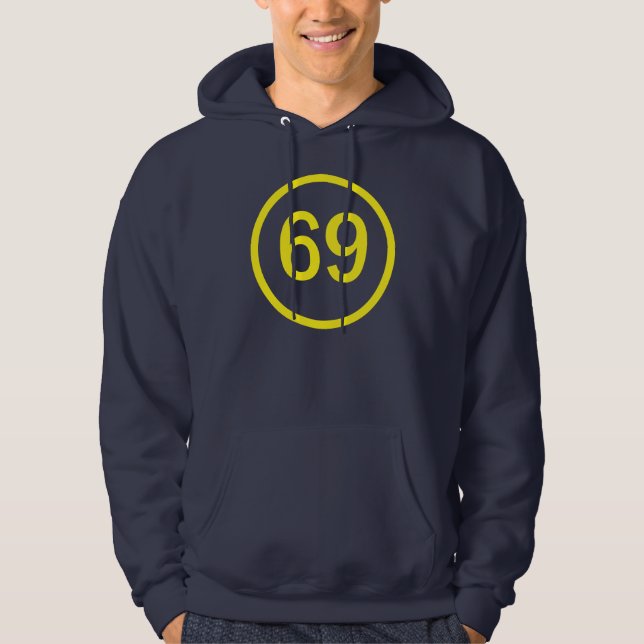 Veste À Capuche numéro, 69, dans un cercle (Devant)