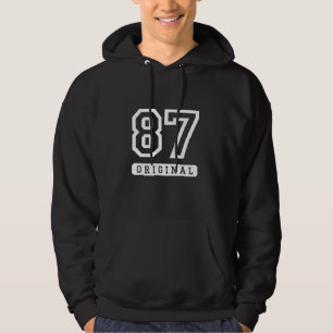 Veste À Capuche Numéro 87 Équipe sportive universitaire Date de na