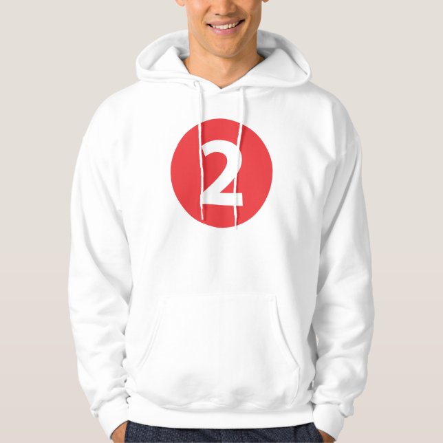Veste À Capuche Numéro deux rouge (Devant)