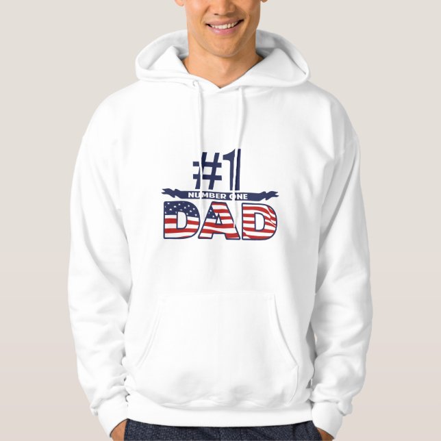 Veste À Capuche Numéro Un papa (Devant)