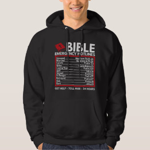 Veste À Capuche Numéros d'urgence bibliques - Biblique chrétien dr