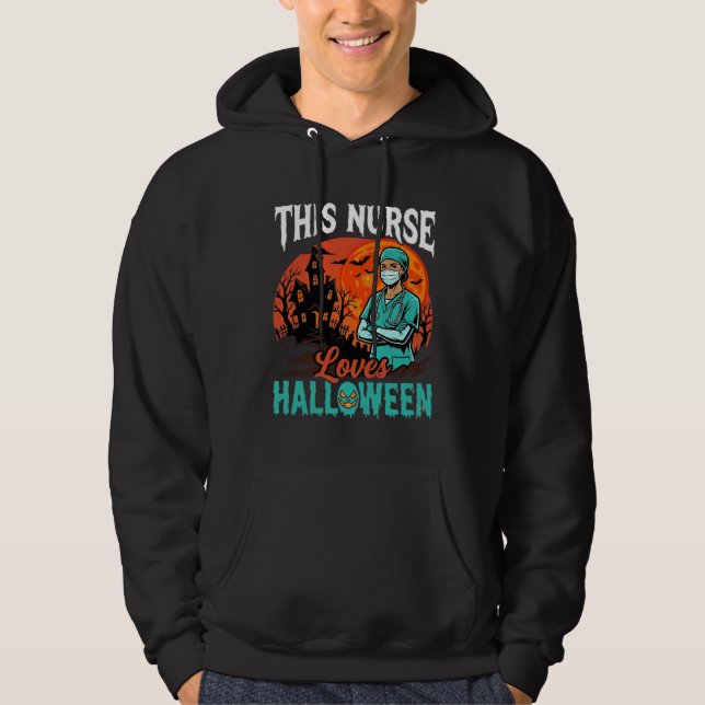 Veste À Capuche Nurse Halloween Spooky Conception de soins de sant (Devant)