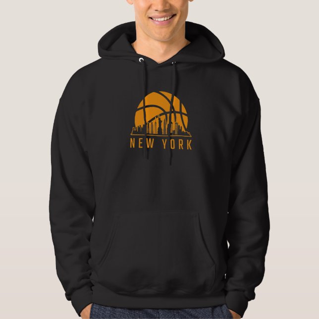 Veste À Capuche Ny Basketball Sport Fans Player New York Skyline G (Devant)