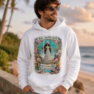 Veste À Capuche Nymphe de l'île Art Tropical Spirituel Océan Fanta