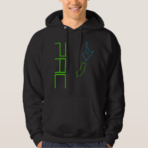 Veste À Capuche NZ de Vert-couleur