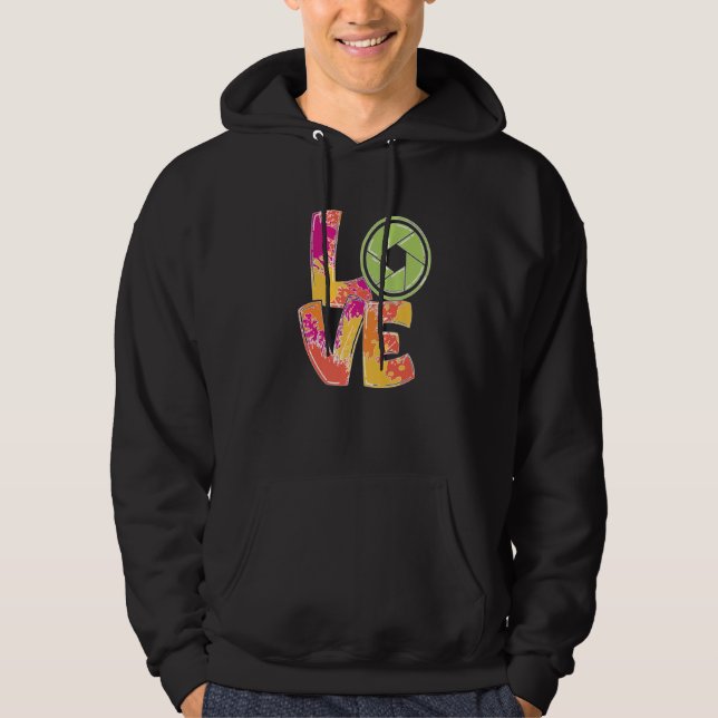 Veste À Capuche Objectif de caméra d'amour Photographie Photograph (Devant)