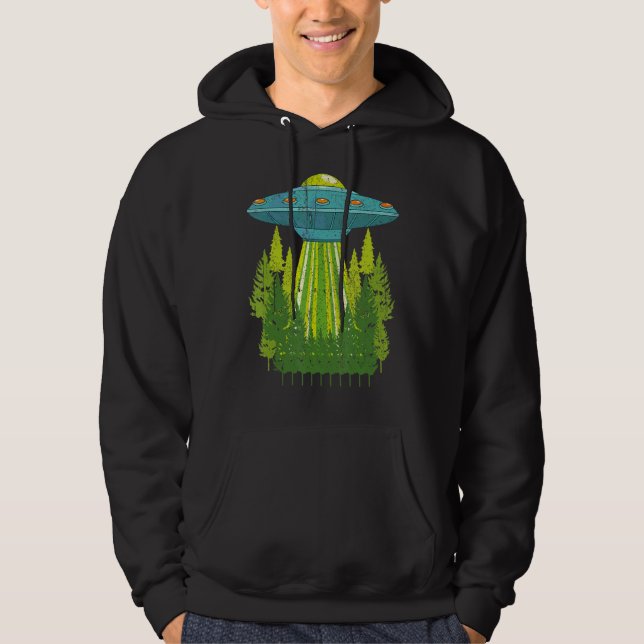 Veste À Capuche Objet volant non identifié Alien Sci Fi Nature Tre (Devant)