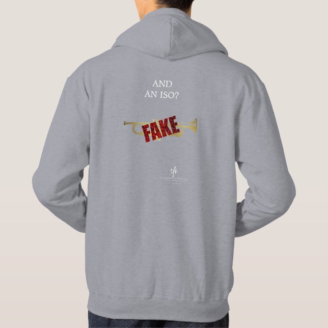 Veste À Capuche Objets En Forme D'Instrument Je Trompette Wh. Text (Dos)