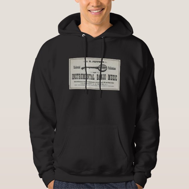 Veste À Capuche Obscurité Hoddie de musique de banjo (Devant)