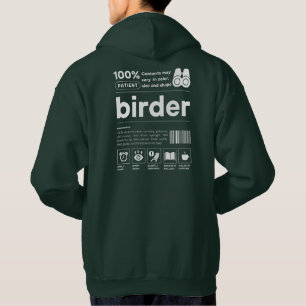 Veste À Capuche Observation des oiseaux Humour Birder drôle Code à