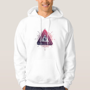 Veste À Capuche Œil Mystique Géométrie Sacrée Art Symbolique Spiri
