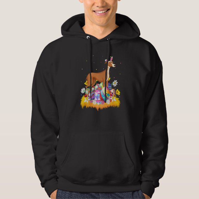Veste À Capuche Oeuf de Pâques Greyhound Chien dimanche de Pâques (Devant)