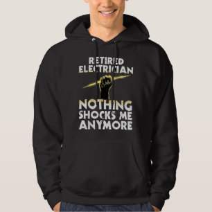 Veste À Capuche Œuvre d'art pour électricien à la retraite pour ho