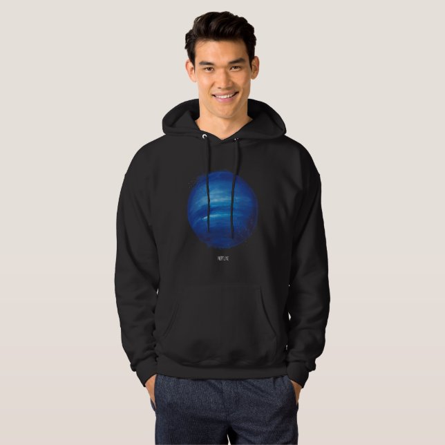 Veste À Capuche Oeuvre de Neptune Planet - Illustration de l'espac (Devant entier)