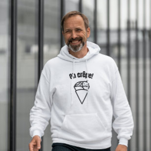 Veste À Capuche Oh crêpe ! Drôle Cute Minimaliste Nourriture