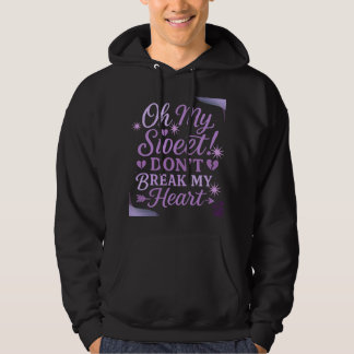Veste À Capuche Oh My Sweet! Don’t Break My Heart – Purple Romanti