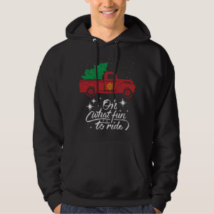 Veste À Capuche Oh Quel Amusant C'Est De Circuler Noël Arbre Rouge