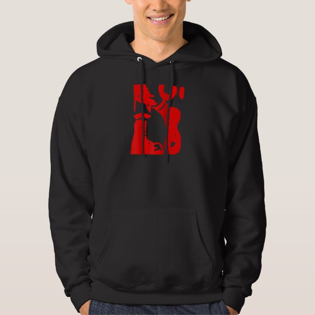 Veste À Capuche Oi Ska Music Punk Boots Rock Fans Red Raglan (Devant)