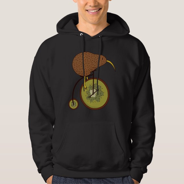 Veste À Capuche Oiseau Kiwi Cool sur Design de Fruit de Kiwi (Devant)