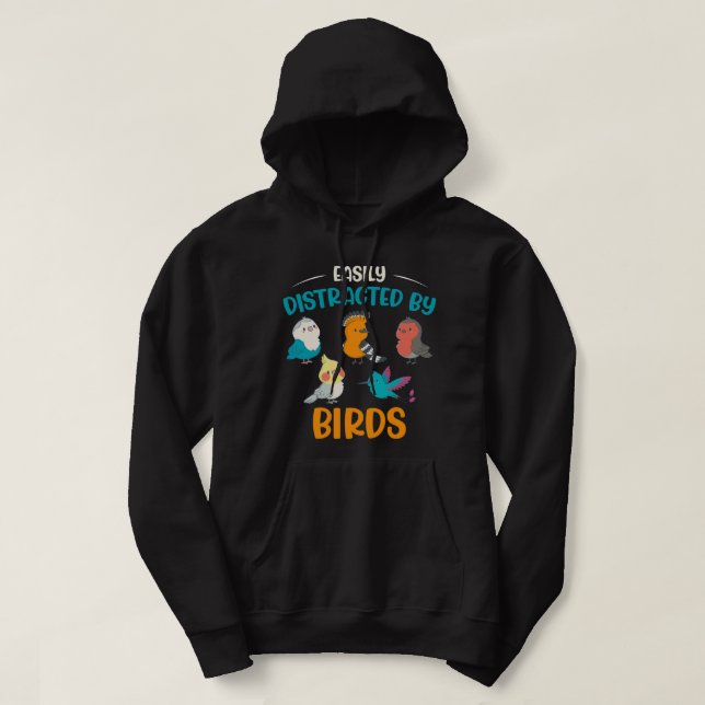 Veste À Capuche Oiseaux Aisément Distrait Par Oiseaux Oiseaux Pers (Design devant)