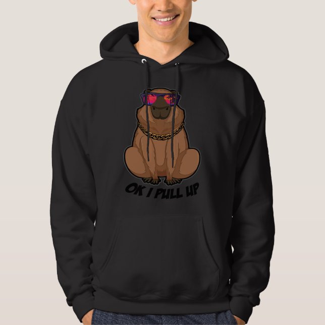 Veste À Capuche Ok je monte Capybara Lunettes de soleil Plage Capi (Devant)