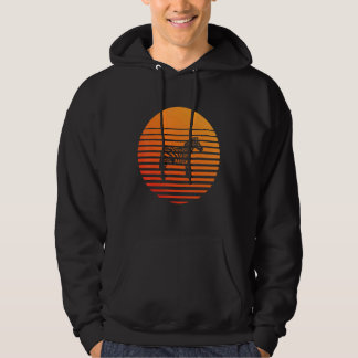 Veste À Capuche Ombre de zèbre en silhouette devant un soleil