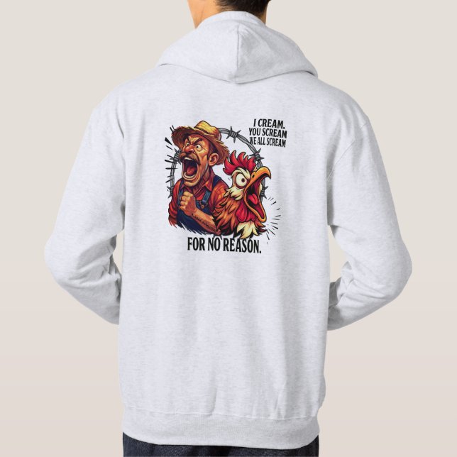 Veste À Capuche On hurle tous sans raison -  (Dos)