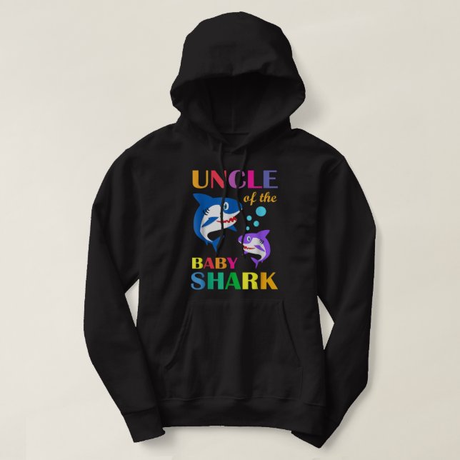 Veste À Capuche Oncle Du Bébé Anniversaire Requin Oncle Requin Chr (Design devant)