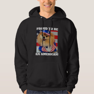 Veste À Capuche Oncle patriotique américain mignon Sam Pomeranian 
