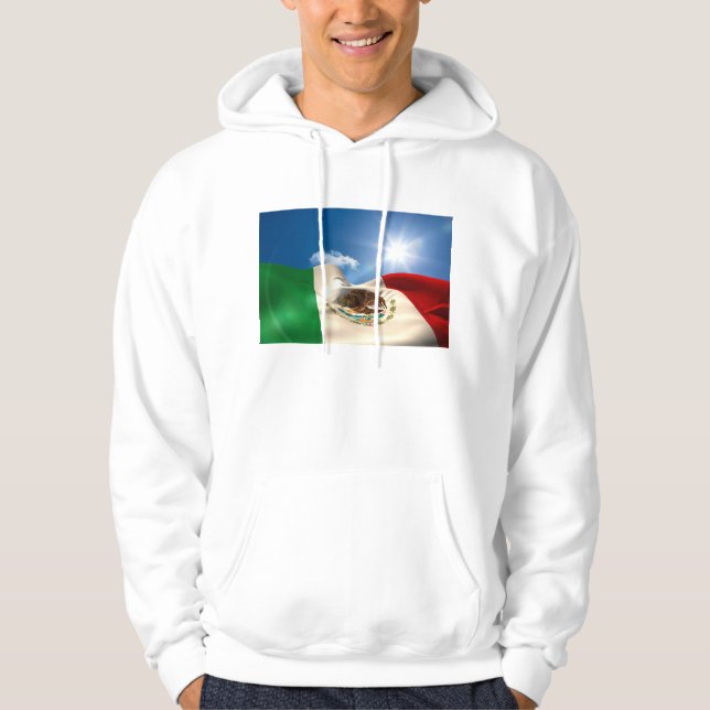 Veste À Capuche Ondulation de drapeau du Mexique produite par (Devant)