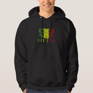 Veste À Capuche One Love Palm Tree Reggae Music Rasta