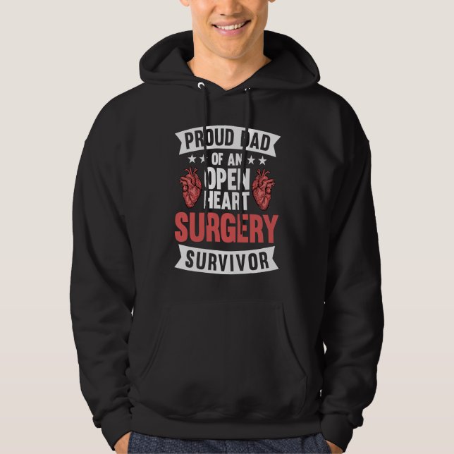 Veste À Capuche Open Heart Surgery Dad Bypass Recovery Bypass Hear (Devant)