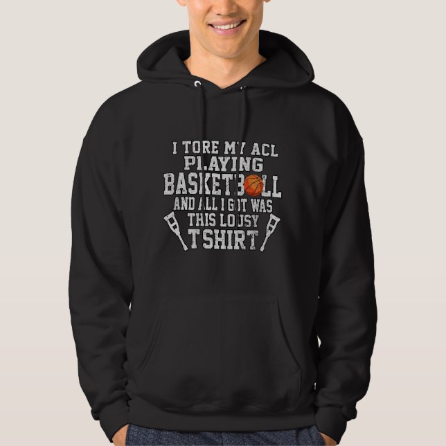 Veste À Capuche Opération du genou drôle ACL déchiré Basket-ball e (Devant)