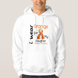 Veste À Capuche Orange d'usage de la leucémie I pour ma fille 43