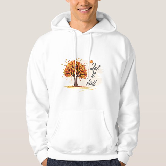 Veste À Capuche Orange et Marron Créatif Simple Laissez-le Tomber (Devant)