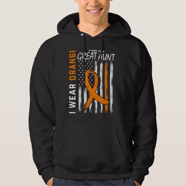 Veste À Capuche Orange Pour Ma Grande Tante Multiple Sclerosis Awa (Devant)