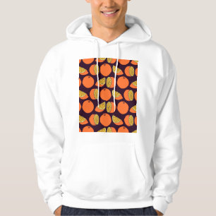Veste À Capuche Oranges sans couture motif, texture vintage.