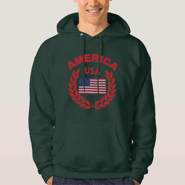 Veste À Capuche Original America usa flag patriot (Devant)