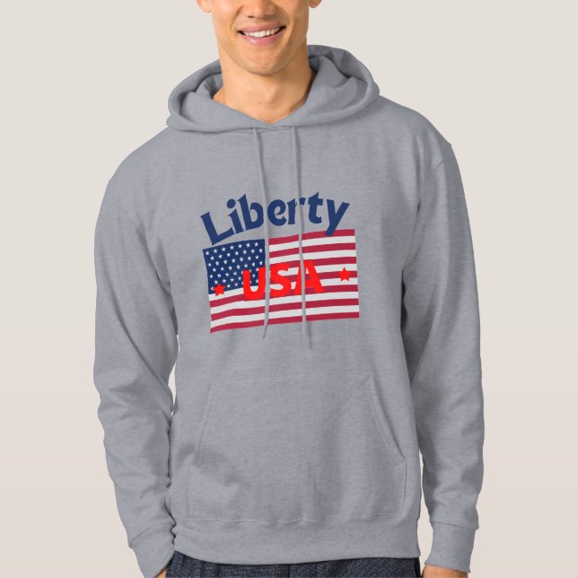 Veste À Capuche Original Liberty USA Drapeau vrai classique tee -  (Devant)