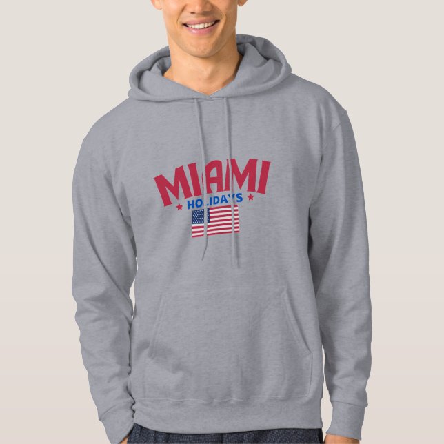Veste À Capuche Original Miami Club USA Vacances Tee - shirts Clas (Devant)