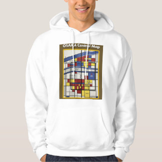 Veste À Capuche OSAKA central map Piet Mondrian style