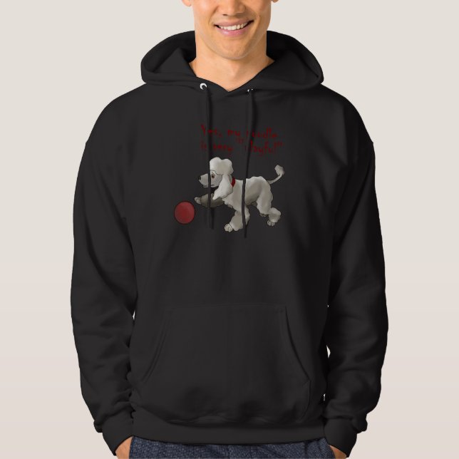 Veste À Capuche oui mon caniche est très ludique (Devant)