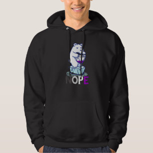 Veste À Capuche Ours de fierté asexuel non merci cœur brisé Lgbqa