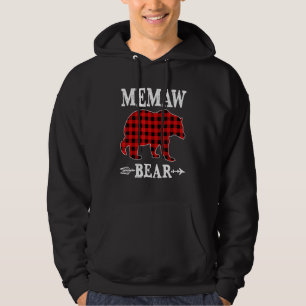 Veste À Capuche Ours de mât Pajama de Noël Buffalo Rouge Plaid Fam