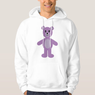 Veste À Capuche Ours de nounours lilas mignon de bande dessinée