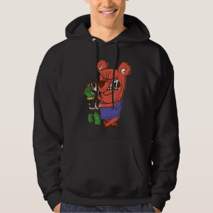 Veste À Capuche ours en colère comptant de l'argent